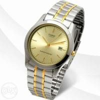 ราคา Casio นาฬิกาข้อมือผู้ชาย Silver/Gold หน้าปัดทอง สายสแตนเลส รุ่น MTP-1141G-9ARDF (56239367)