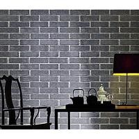 ราคา Wallpaper วอลเปเปอร์ (ไม่มีกาว) พิมพ์ลายนูน 3 มิติ รหัส 2001/1007 Wall Paper ลายอิฐ สีเทา (22985369504)