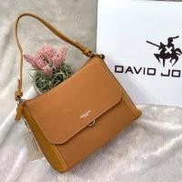 ราคา กระเป๋าสะพายแบรนด์แท้ David Jones สีเหลืองมัสตาร์ด (2909946919)