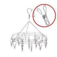 ราคา หนีบผ้าสแตนเลสแบบกลม 20 ตัวหนีบ by inhouse shop (649320611)