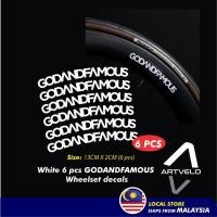 ราคา Godandfamous สติกเกอร์ปั่นจักรยาน 6 ชิ้น ชุดล้อ สติ๊กเกอร์โปรไฟล์สูง 700c ขอบจักรยานเสือหมอบ (23068911543)
