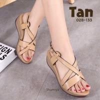 ราคา รองเท้าส้นเตารีดรัดส้นสูง2.5นิ้ว สีแทนเข้าเพิ่ม (1676231016)