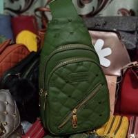 ราคา กระเป๋าคาดอกสีเขียวสวย (6939425370)