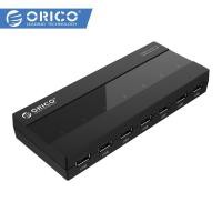 ราคา ORICO H727RK-U2 7 Ports USB2.0 HUB usb hub splitter with power ฮับเพิ่มพอร์ตแบบ USB 2.0 7 พอร์ต มีไฟเลี้ยง 5V2A (29665583747)