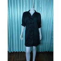 ราคา เดรสใส่ทำงาน เหมาะสำหรับสาวอวบ สีดำ ทรงสูท ผ้าซาติน งานป้าย Kong Kwan (16292171237)