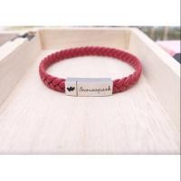 ราคา กำไลหนังแท้ สลักชื่อฟรี (2464313943)
