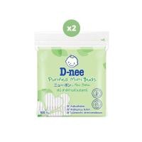 ราคา D-nee สำลีก้านเล็ก สำหรับเด็ก 100 ก้าน x2 (18403516484)