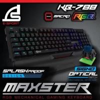 ราคา Signo คีย์บอร์ดเกมมิ่ง E-Sport KB-788 MAXSTER RGB Gaming Keyboard Mechanical Optical Blue Switch (1817085693)