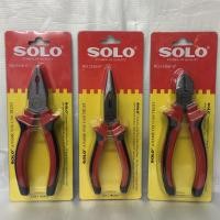 ราคา SOLO คีม คีมปากจิ้งจก คีมปากแหลม คีมปากเฉียง ดำ-แดง ขนาด 6 นิ้ว โซโล (7264143351)