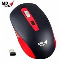 ราคา Wireless Mouse MD-TECH RF-169 USB เม้าส์ไร้สาย สีแดง (5641953558)