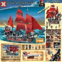 ราคา เข้ากันได้กับ Lego Pirate Ship Pirates of the Caribbean Black Pearl Queen Anne Revenge ประกอบโมเดลของเล่น (24236363567)