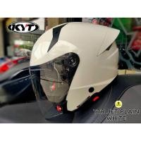 ราคา หมวกกันน็อค KYT TTR JET Open Face PLAIN WHITE (28705524735)