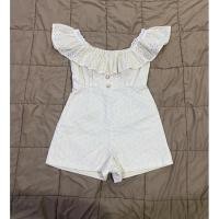 ราคา ♥️ส่งต่อ♥️มือ2: จั๊มสั้นปาดไหล่งานปักระบาย ผ้าดีมากงานมีฟองน้ำ ป้าย Valley girl ไซด์ L (19063548583)