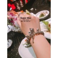 ราคา เงินแท้ 925 งานแฮนด์เมดเงินไทยวินเทจ แมวนำโชคเก่ากระดิ่งถุงนำโชคสร้อยข้อมือลูกปัดเงิน (2958501148)