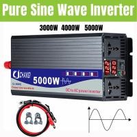 ราคา อินเวอร์เตอร์เพียวซายเวฟ5000W รุ่น12V/24V inverter pure sine wave ราคาพิเศษ DC TO AC Inverter ใช้ได้กับแอร์ 12000btu (22972194963)