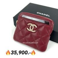 ราคา New chanel square zippy card holder wallet สีแดงสวยมาก (27323746469)