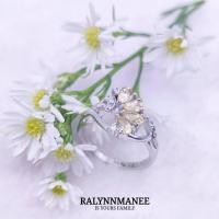 ราคา W6431 แหวนแถว พลอยซิทรีนแท้ ( Natural Citrine ) ตัวเรือนเงินแท้925 ชุบทองคำขาว ไซส์55 แก้ไซส์ฟรี (22733834651)