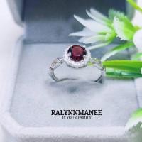 ราคา RP025 แหวนพลอยโกเมนแท้ ( Natural Garnet ) ตัวเรือนเงินแท้925 ชุบทองคำขาว,ชุบทอง,ชุบพิงค์โกลด์ งานสั่งทำ (26981272818)