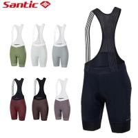 ราคา Powerband Santic ผู้หญิงขี่จักรยานกางเกงขาสั้นเอี๊ยม 5 ชั่วโมงทางไกล 4D เบาะ Breathable จักรยานจักรยานสั้นกางเกง (28955285928)