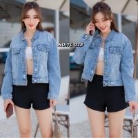 ราคา Denim Jacket แจ๊คเก็ตยีนส์แขนยาว แจ็คเก็ตยีนส์ฟอกสีเก๋ๆ (29210213829)