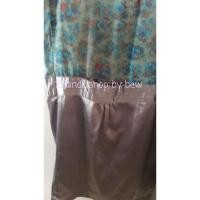 ราคา เดรสสั้น สีเขียว ลายดอก ผ้าชีฟอง (24119353615)