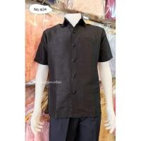 ราคา เสื้อผ้าไหมชาย เสื้อผ้าไหมผสมฝ้ายชาย สีดำ (4235284546)