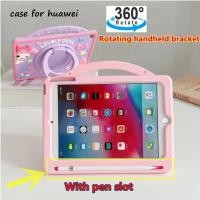 ราคา Huawei Matepad Matepad Air 11.5 10.4 SE 10.4 11 T10 T10S,Matepad Matepad M6 10.8 พร้อมที่ใส่ดินสอ ขาตั้งหมุนได้ 360 องศา เคสกันกระแทก การ์ตูนน่ารัก soft shel (27816976418)
