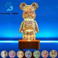 ราคา LED 3D Bear Firework Night Light USB Projector Lamp Color Changeable Ambient Lamp Suitable for Children Room Bedroom Dec (25237078312)