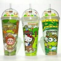 ราคา แก้วน้ำพลาสติก ลิขสิทธิ์แท้จาก Sanrio มีทั้งหมด 3 ลาย( Hello Kitty, Kero Kero Keroppi และ Osaru No Monkichi) (6917357940)