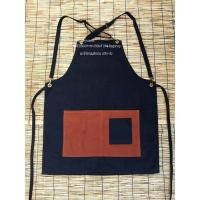 ราคา พร้อมส่ง ✨ ผ้ากันเปื้อนยีนสีดำสนิท สายไขว้หลังถอดได้ แต่งกระเป๋าทูโทนแคนวาสเป๋าใหญ่จุใจ (6357067037)