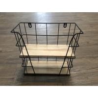 ราคา ชั้นวางของโครงเหล็ก ชั้นวางเครื่องปรุง สไตล์ฟาร์มเฮาส์ วินเทจ โครงเหล็กสีดำ ฐานไม้ ขนาด 30*30 cm (20313050836)