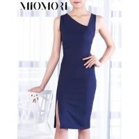 ราคา MIOMORI เดรสยาว เดรสเข้ารูป แขนกุด สีน้ำเงิน (2257363887)