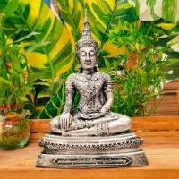 ราคา พระพุทธนิมิตวิชิตมารโมลี มีพุทธลักษณะงดงาม สีเงินเก่า ขนาด 5 นิ้ว สูง 10 นิ้ว (PPK180537) (28479443401)