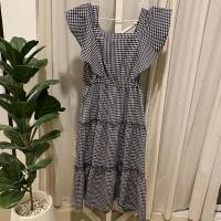 ราคา เดรสยาว ลายสก็อตสีกรม ใส่แล้วน่ารักมาก Free size เอวสม็อค สาวอวบใส่ได้ (22380750693)