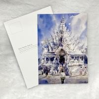 ราคา Postcard โปสการ์ดภาพวาดสีน้ำรวมภาพบรรยากาศ วิถีชีวิตในประเทศไทย by Ekraj Ohn (29854692728)