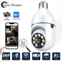 ราคา E27 หลอดไฟกล้อง 4X ซูมดิจิตอล AI Human Motion Detect Full Color Night Vision กล้องเฝ้าระวัง (27358432617)