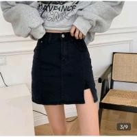 ราคา กระโปรงยีนส์สาวอวบ ไซส์ 3xl สีดำ (24765987253)