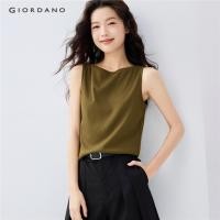 ราคา GIORDANO WOMEN Boat neck slim sleeveless rib top 13325241 (25890707946)