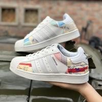 ราคา ผ้าใบ Adidas Superstar With Shell Toe รุ่นใหม่ล่าสุดและผ้าใบ Superstar สีขาวพร้อมลายบิล รองเท้า Hot (20896079319)