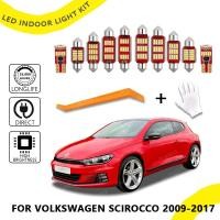 ราคา 10 ชิ้นภายในสําหรับ VW Volkswagen Scirocco R 3R 2009 2010 2011 - 2014 2015 2016 2017 LED Canbus โดมอ่าน Trunk Courtesy หลอดไฟชุด (29620532680)