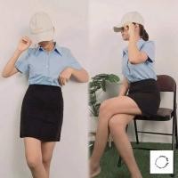 ราคา กระโปรงนักศึกษาสีดำ ผ้านิ่ม ผ่าหลัง กระโปรงใส่ทำงานสีดำ (18786440079)