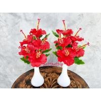 ราคา ฟรีค่าจัดส่ง | ราคาสินค้าเป็นคู่ | แจกันชบา แจกันดอกชบา แจกันดอกชบาประดิษฐ์ แจกันดอกชบาปลอม ดอกชบา ดอกชบาประดิษฐ์ ชบา (5379686044)