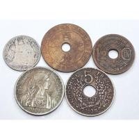 ราคา เหรียญ French Indo-China, 1921-1941, 1/2 Cent - 20 Cents, Silver included, จำนวน 5 เหรียญ Free Shipping ส่งฟรี (24374499316)