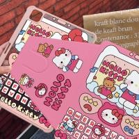 ราคา เคสป้องกันสําหรับipad 20/21 Pro11 Air3/4/5/6 10.9 10.5gen10 2022Mini4/5/6 7.9 8.3 Air1/2 9.7 gen7/8/9 10.2 การ์ตูนHello Kitty 360 องศาหมุนอะคริลิคป้องกันการดัดเปลือก (26015133399)
