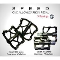 ราคา (โค๊ดส่วนลด) บันไดจักรยาน SPEED รุ่น 3 แบริ่ง งาน CNC Alu&Cabon ลูกปืนแบริ่ง แข็งแรง น้ำหนักเบา (8009444277)