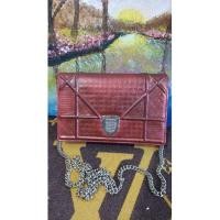 ราคา กระเป๋าหนังแท้ดิออร์/DiorramaWocสีส้มเมทัลลิคมือสอง (19843372718)