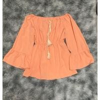 ราคา เสื้อเปิดไหล่ สีโอรส (25943432450)