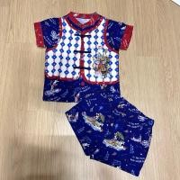 ราคา (Used สภาพดี) Baby Lovett : CARAVAN TO THE MOON No.9 Shirt & Shorts 9-12 (29450243929)