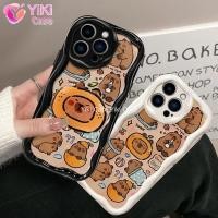 ราคา สําหรับ Samsung Galaxy S25 Ultra S24 Plus S23 FE S22 S21 A30S A50 M55 M34 M14 น่ารัก Capybara Grip Tok ผู้ถือ Wave TPU นุ่มเคสโทรศัพท์ (29583522295)