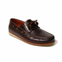 ราคา Brown Stone THE PUNTER'S BOAT SHOES - OIL LEATHER BRANDY BROWN (431640099)